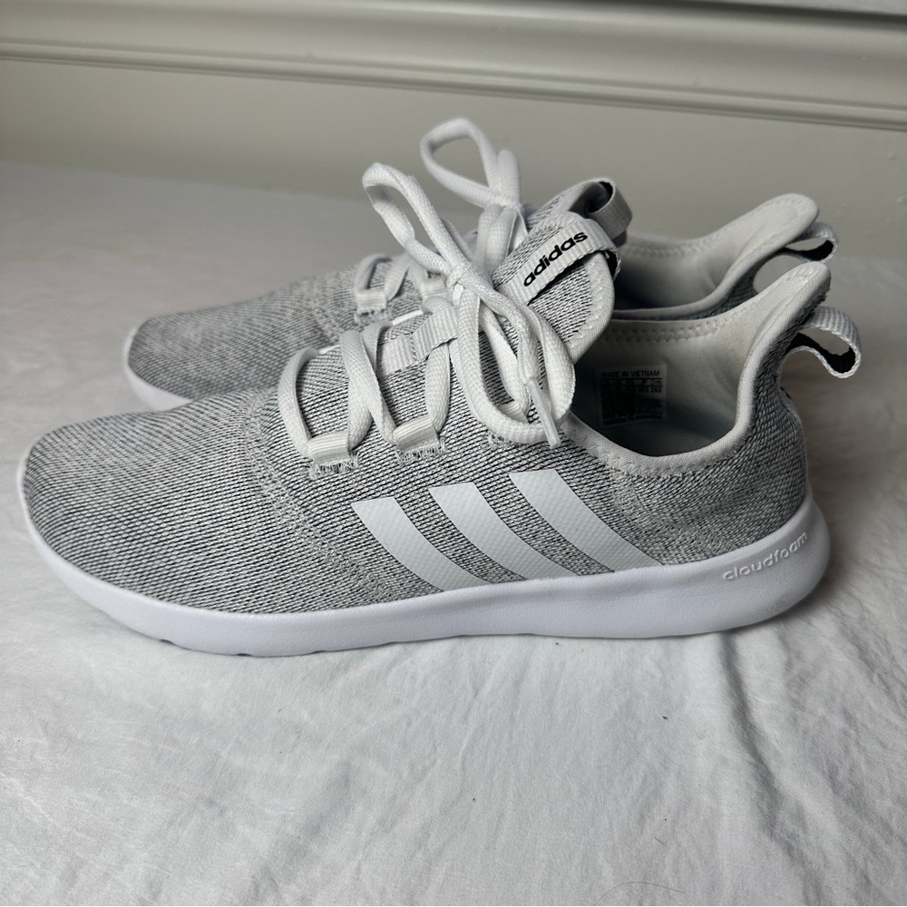 adidas Women's Gray and White Sneakers